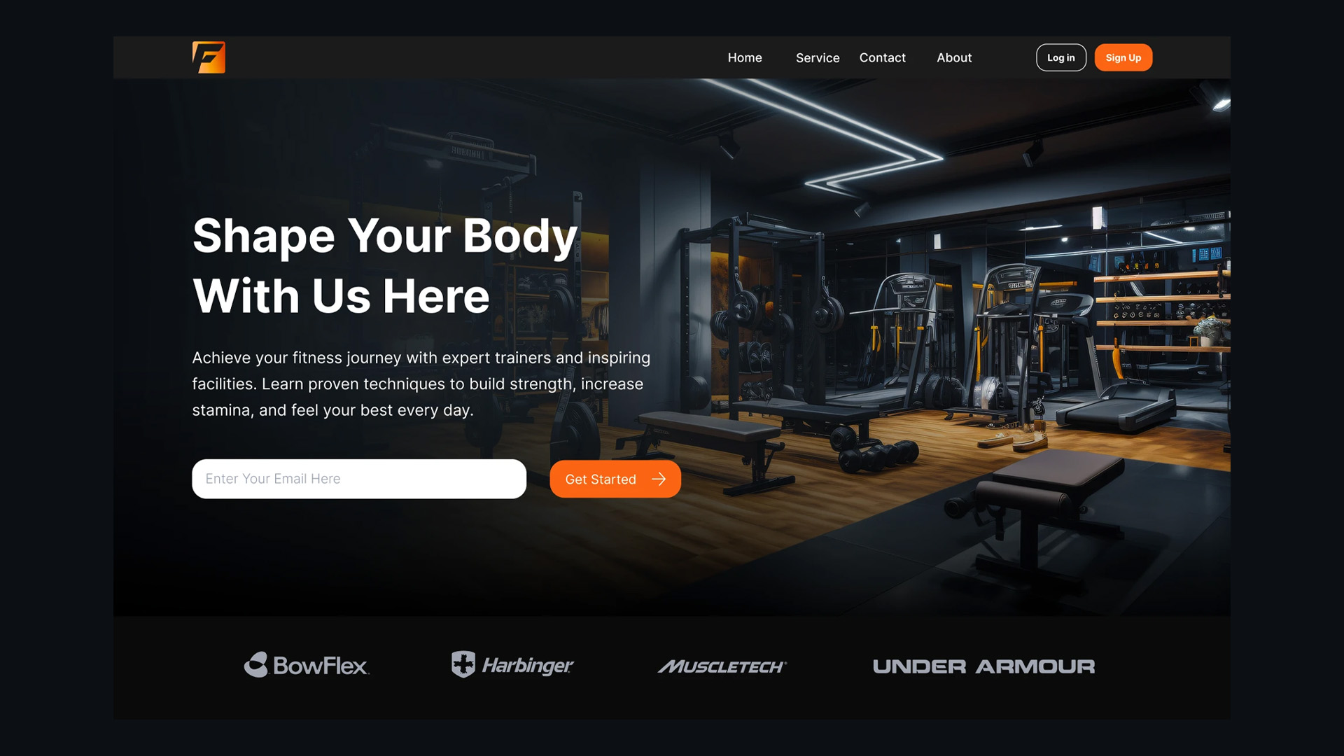 Modern Gym Fitness Landing Page