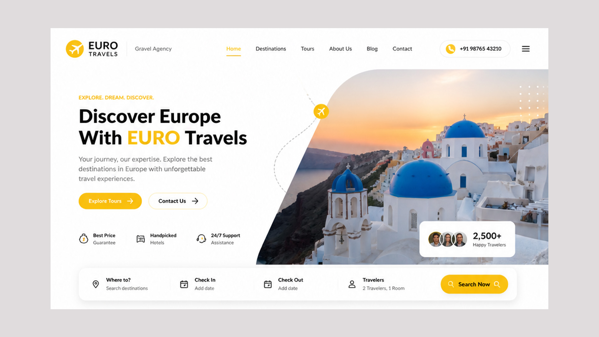 Modern Europe Travel Website