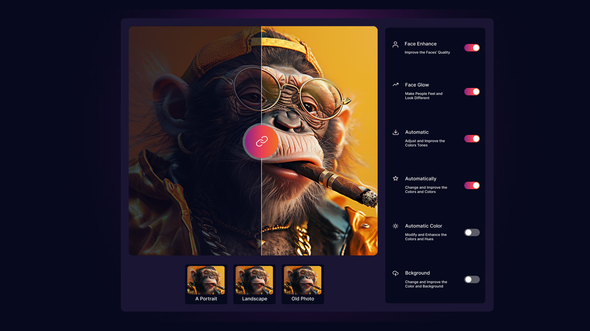 AI Image Enhancement Platform UI