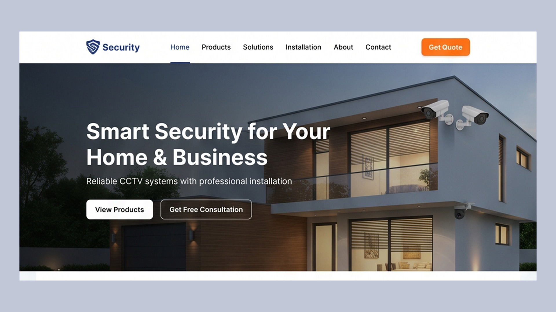 CCTV & Smart Security Website